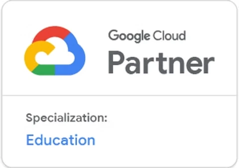 Google Cloud Partner 標章，Specialization 專業領域為 Education（教育）