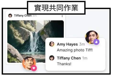 Padlet 看板上學生互相留言與按讚的共同作業畫面