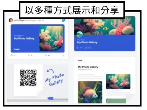 Padlet 作品的多種展示版面與 QR Code 分享方式